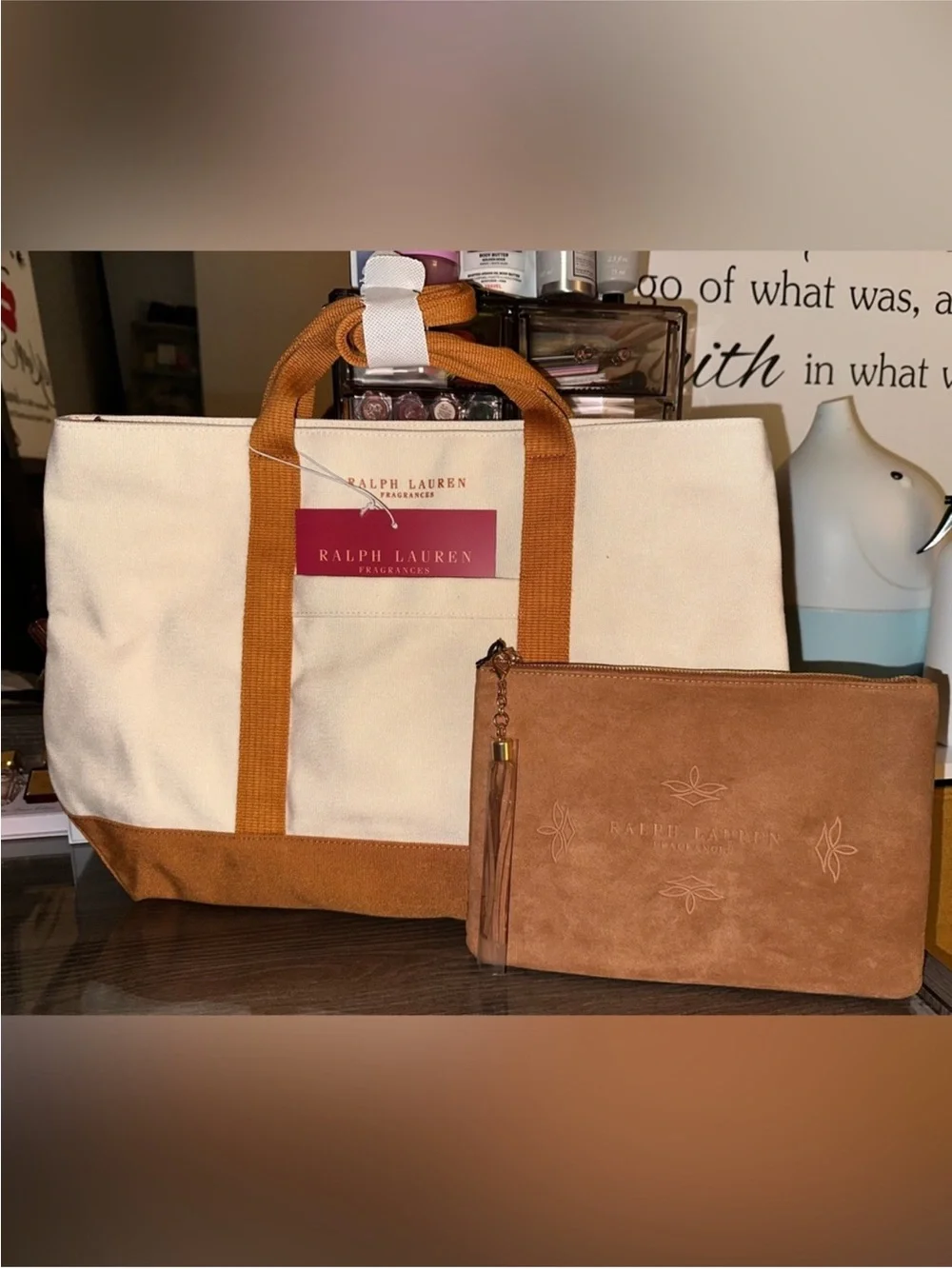 New Limited Edition Ralph Lauren Limited Edition Tote Bag & Cosmetic Bag